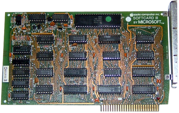 Microsoft SoftCard Z80 Card for the Apple II Computer